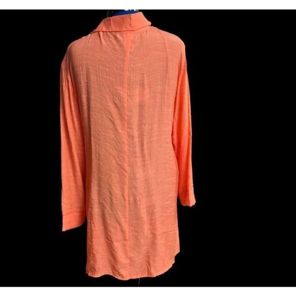TIME & TRU Orange Top Wrap 3/4 Sleeves Size XL New With Tags - Picture 5 of 12
